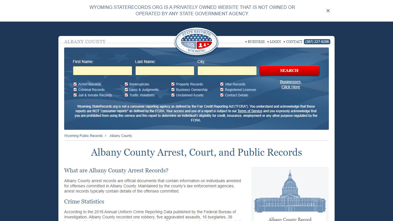 Albany County Arrest, Court, and Public Records